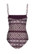 Las Balsas One Piece / Ethnic Motif - Purple
